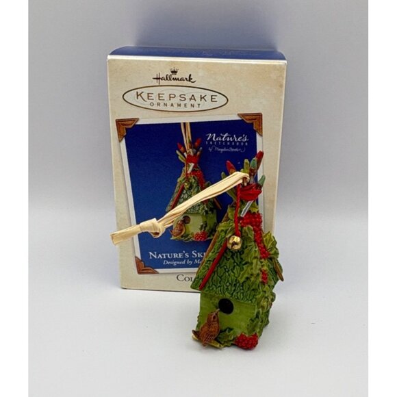 Hallmark Birdhouse Christmas Ornament Natures Sketchbook Marjolein Bastin - Picture 9 of 11
